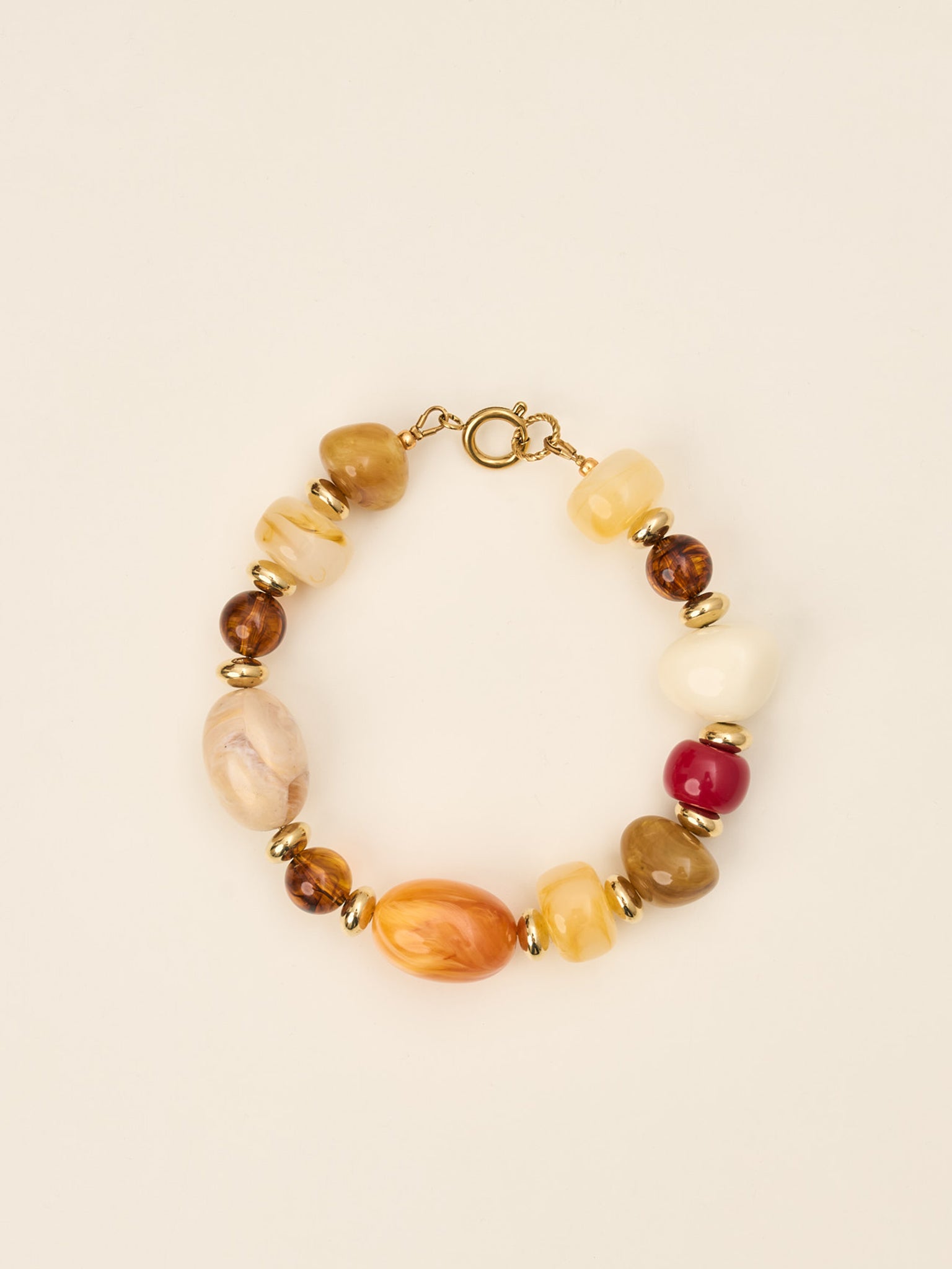 Bracelet Savanna – Multico crème & ambre