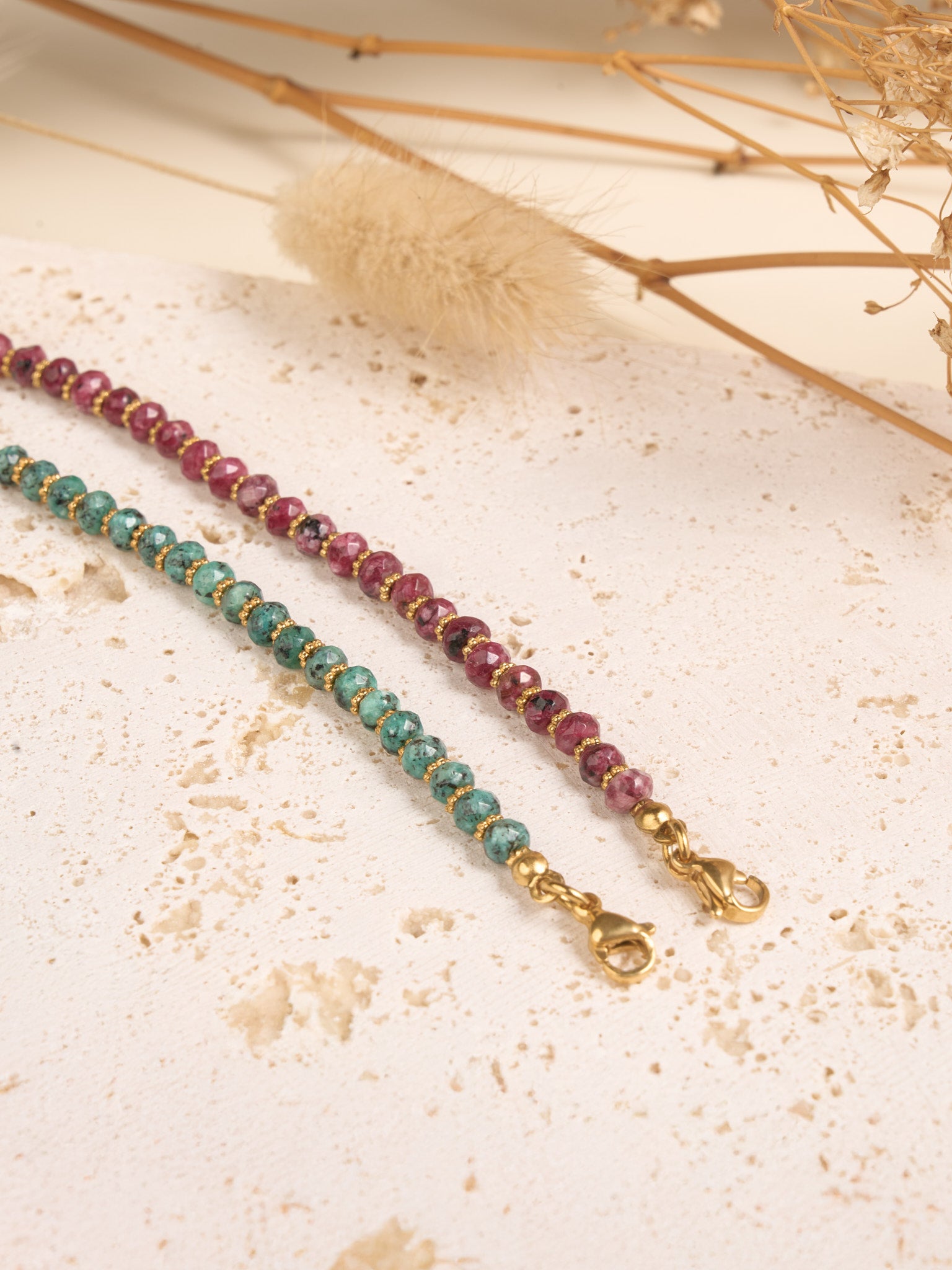 Bracelet Minéral – pierres facettées