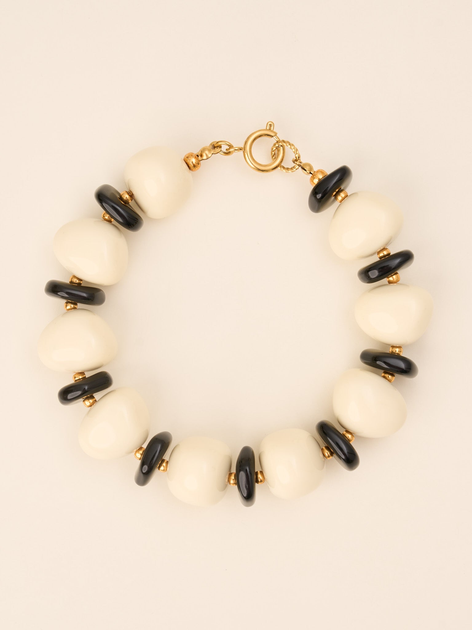 Bracelet Savanna – Ivoire & noir profond