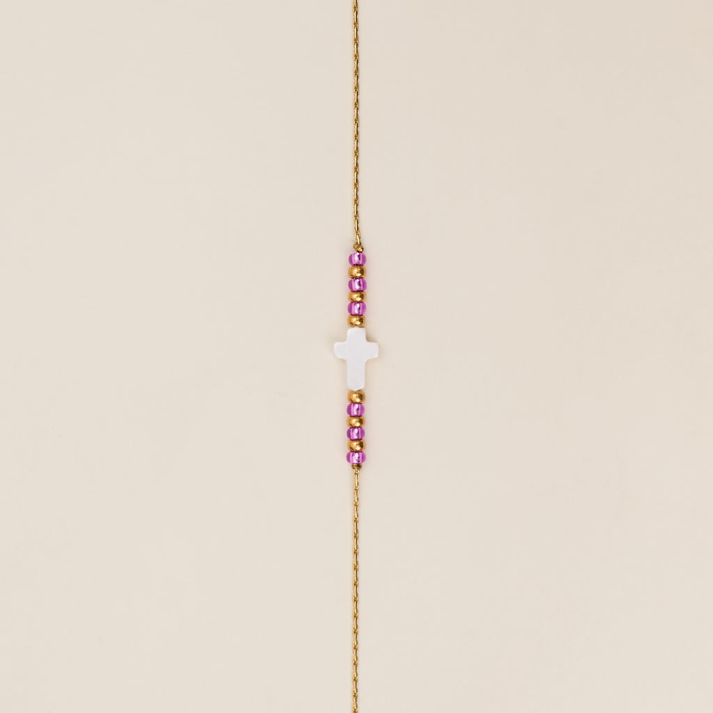 Bracelet Croce violet