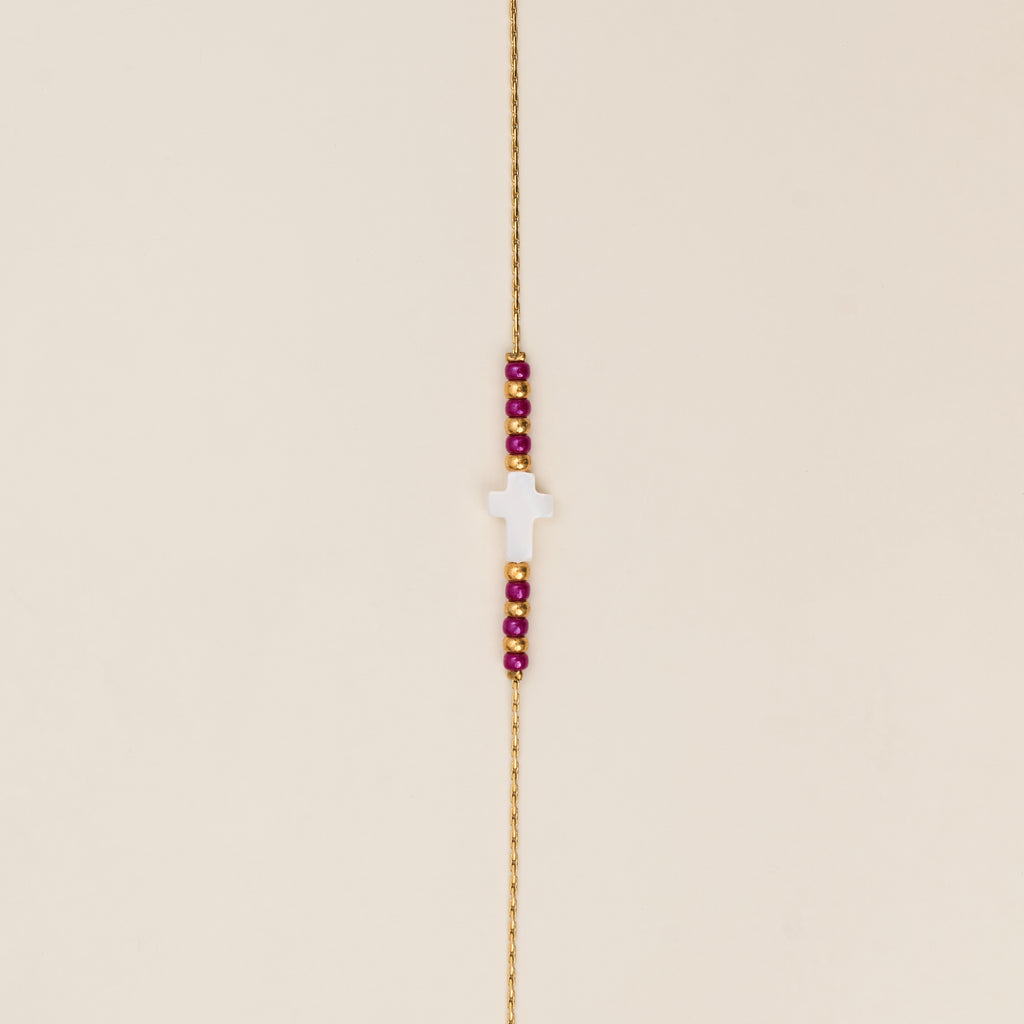 Bracelet Croce Fuchsia