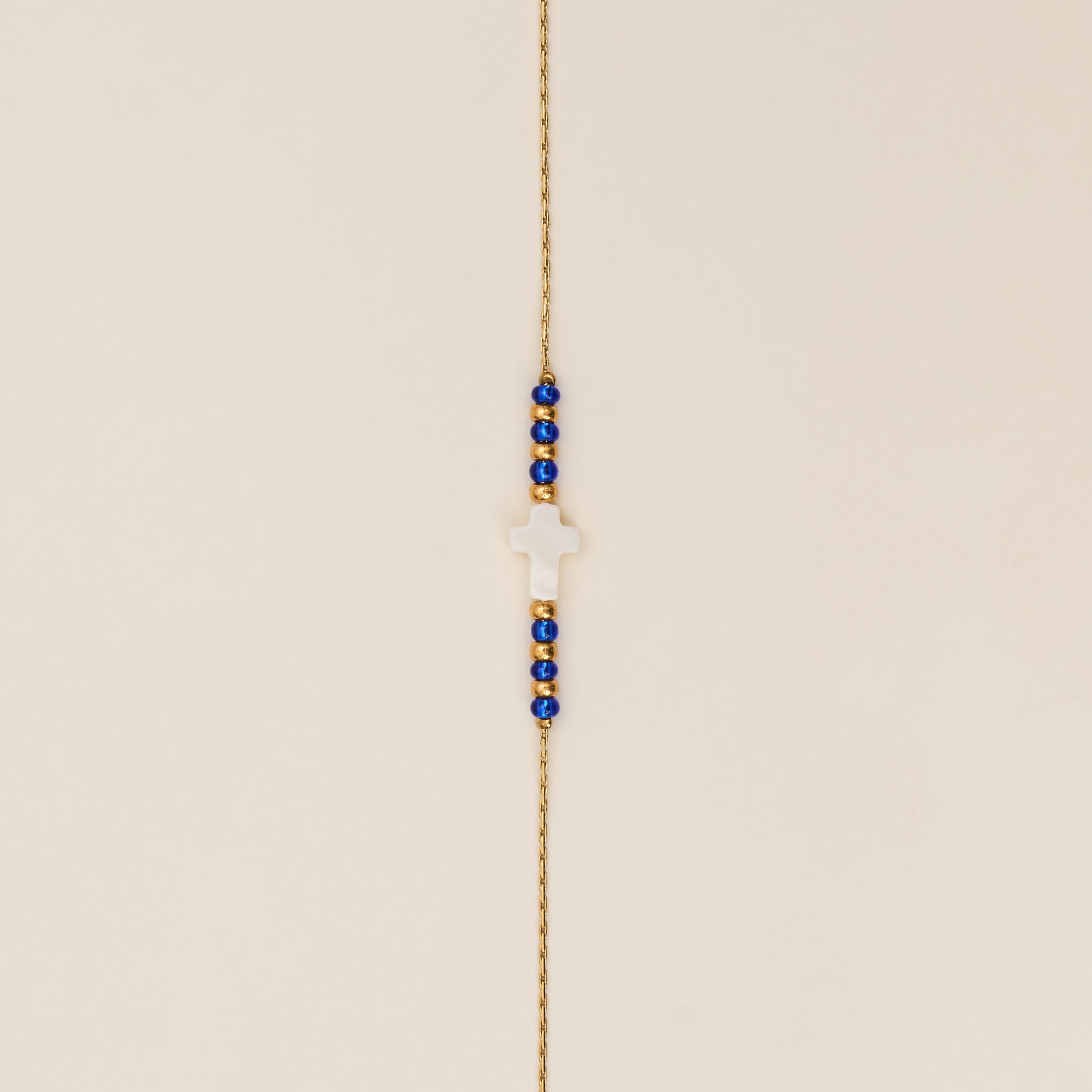 Bracelet Croce Bleu Royal