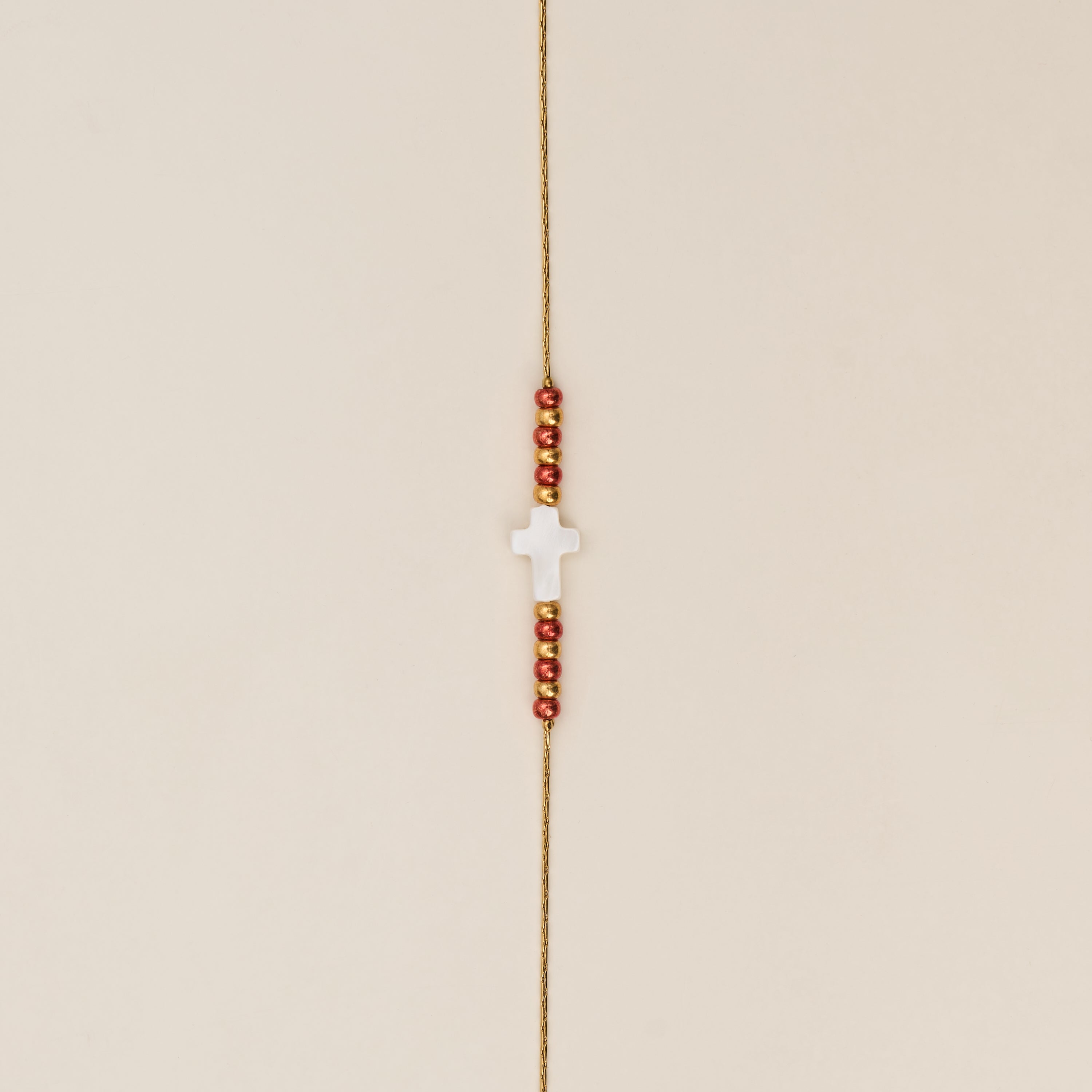 Bracelet Croce Rouge Grenat