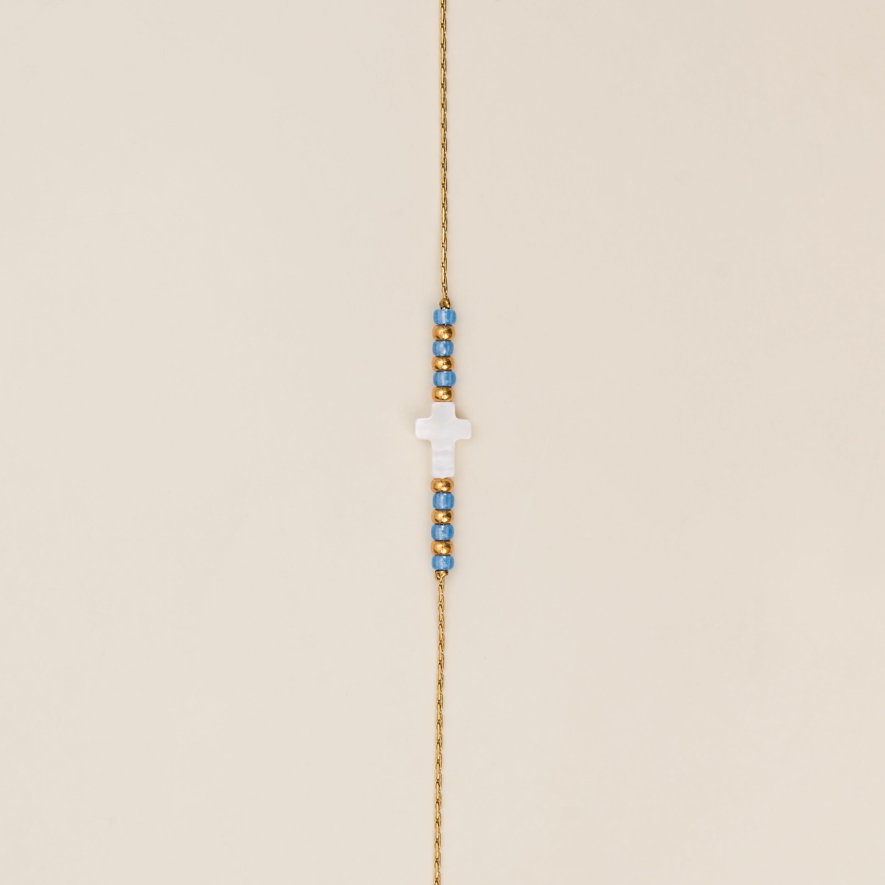 Bracelet Croce Bleu Lagon