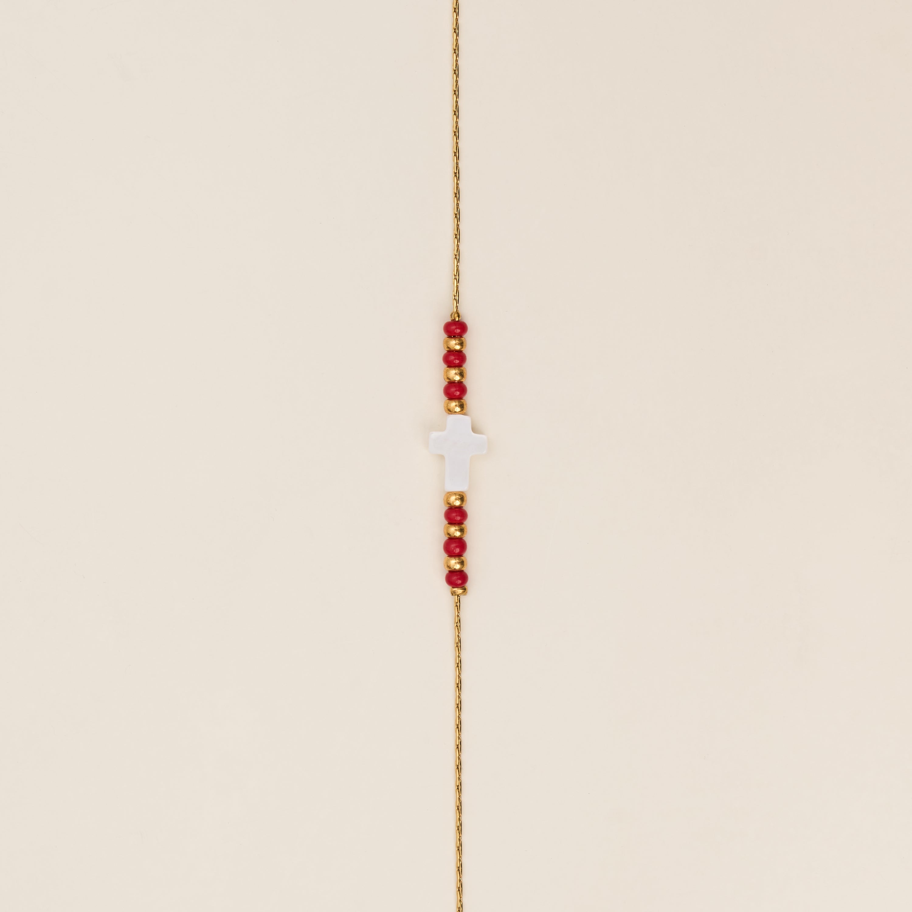 Bracelet Croce Rouge Carmin