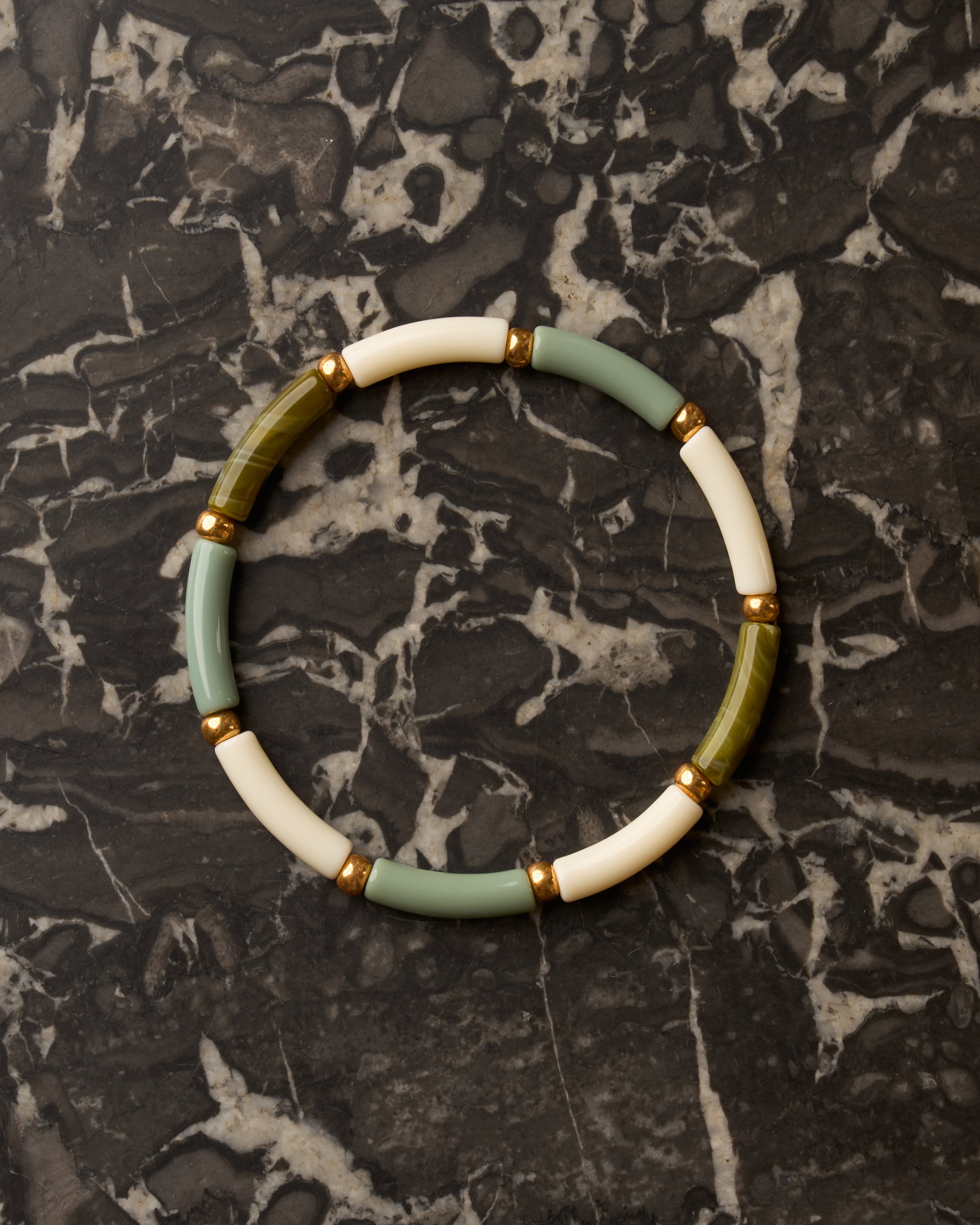 Bracelet Aello – Ivoire, amande & olive