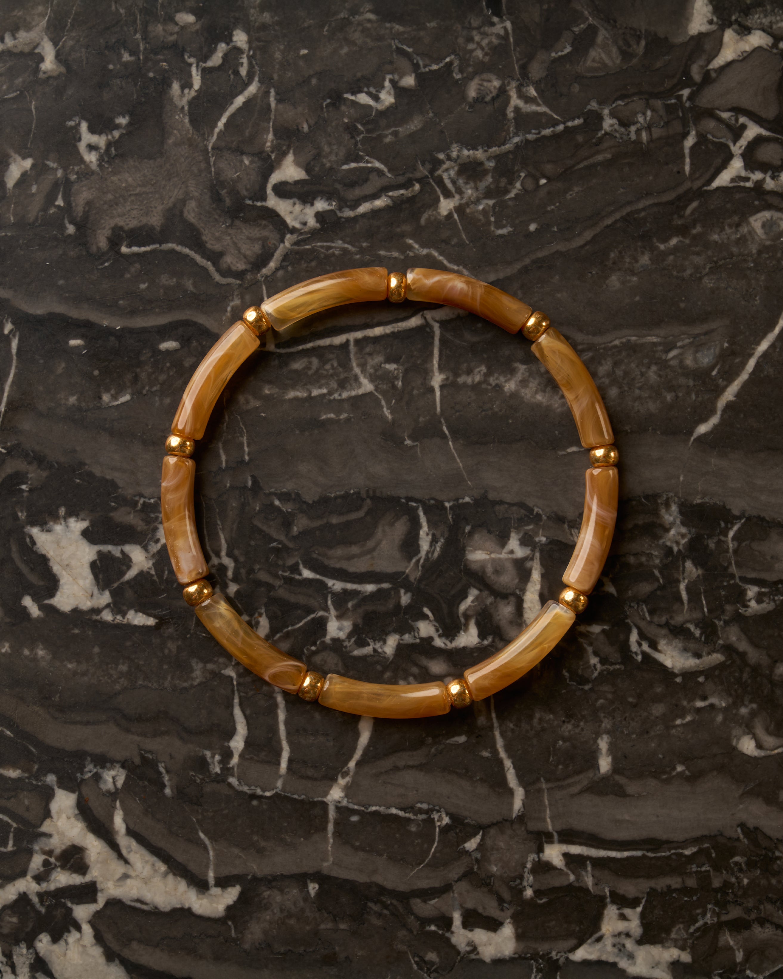 Bracelet Aello – Caramel marbré