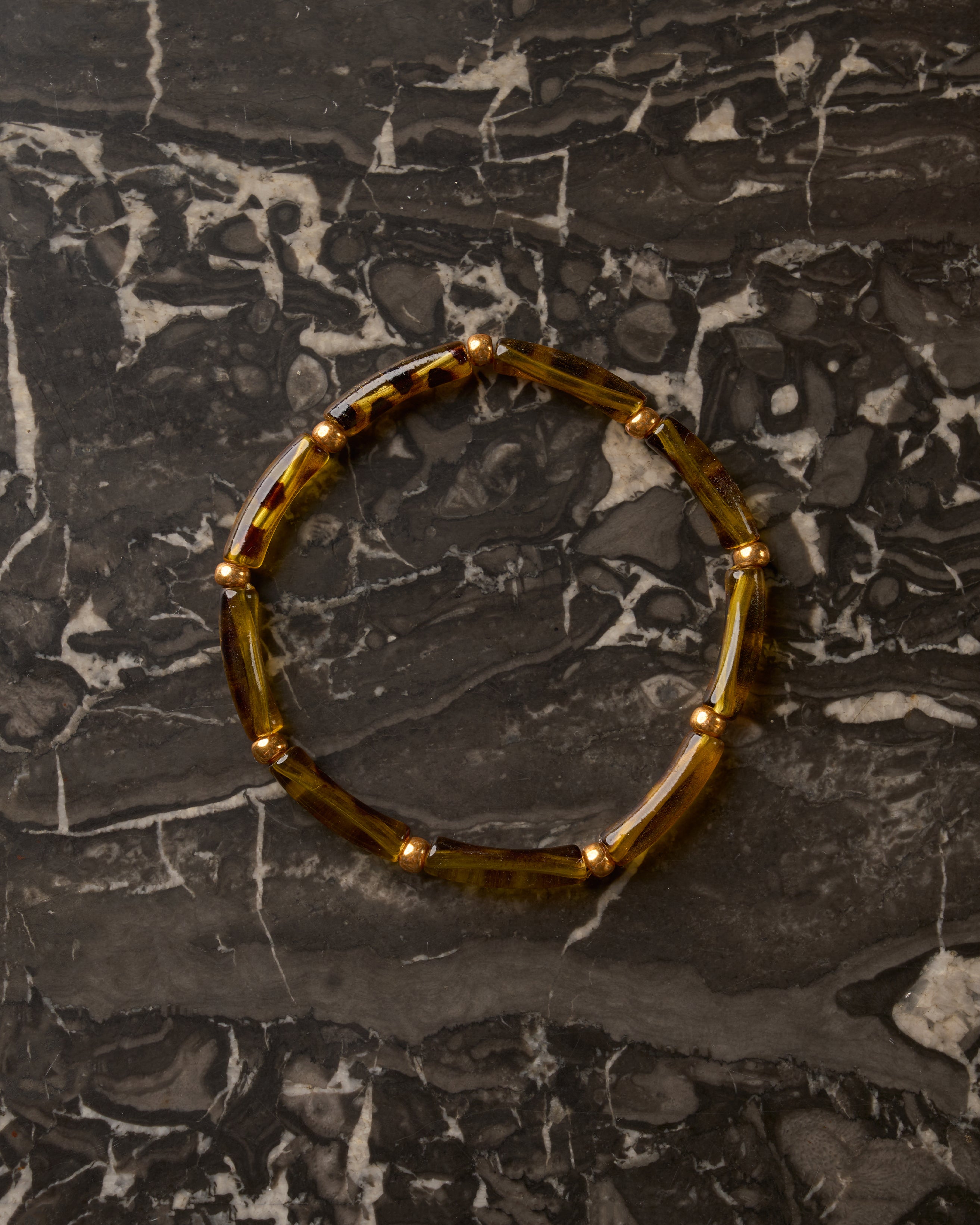 Bracelet Aello – Ambre doré & écaille