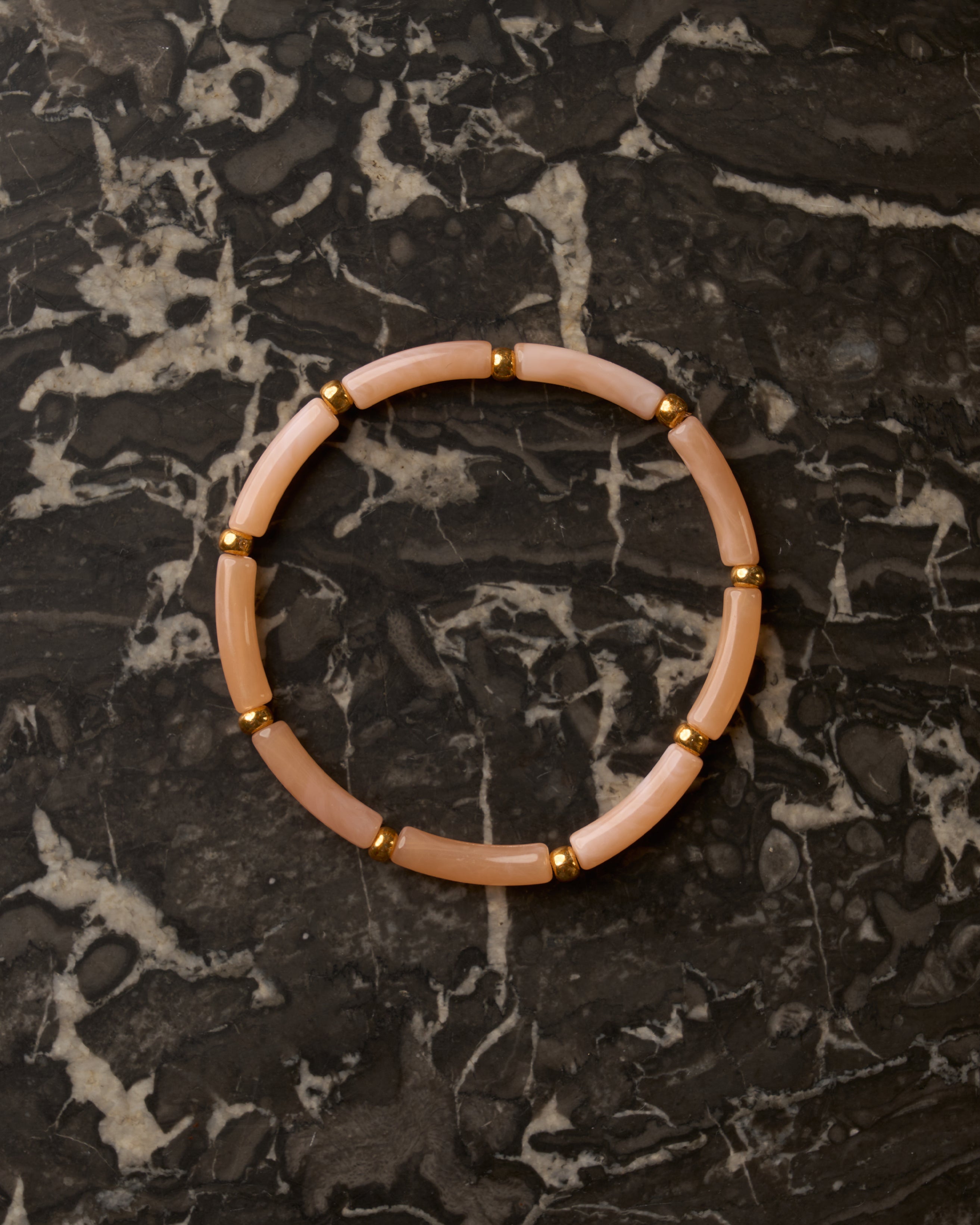 Bracelet Aello – Rose pêche marbré