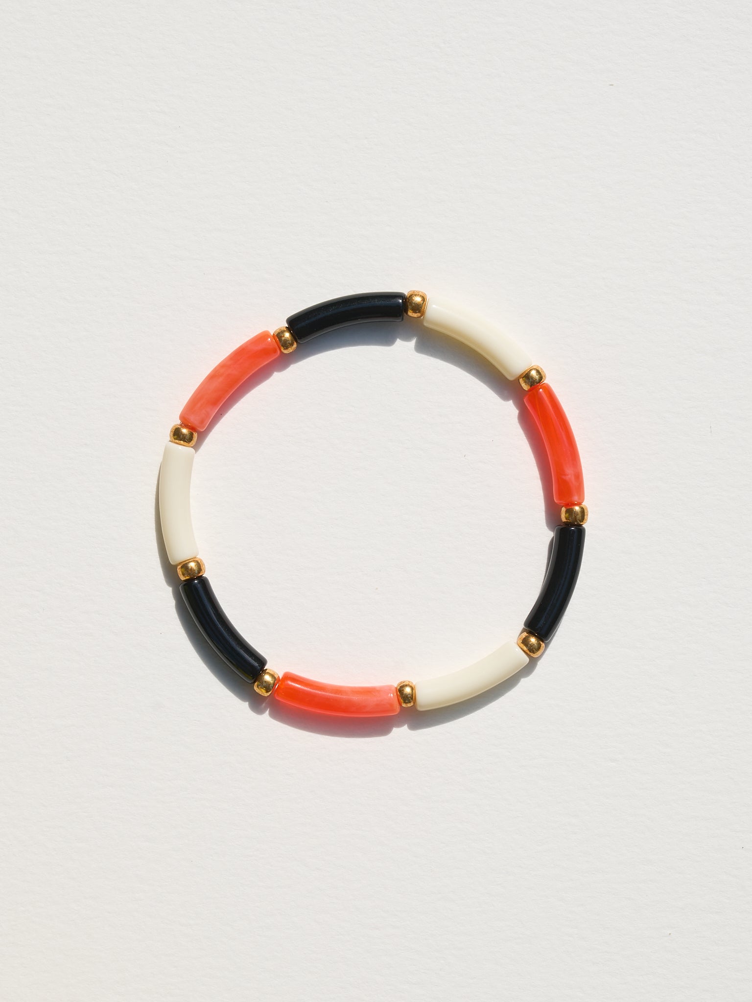 Bracelet AELLO - Orange, Noir & Ecru