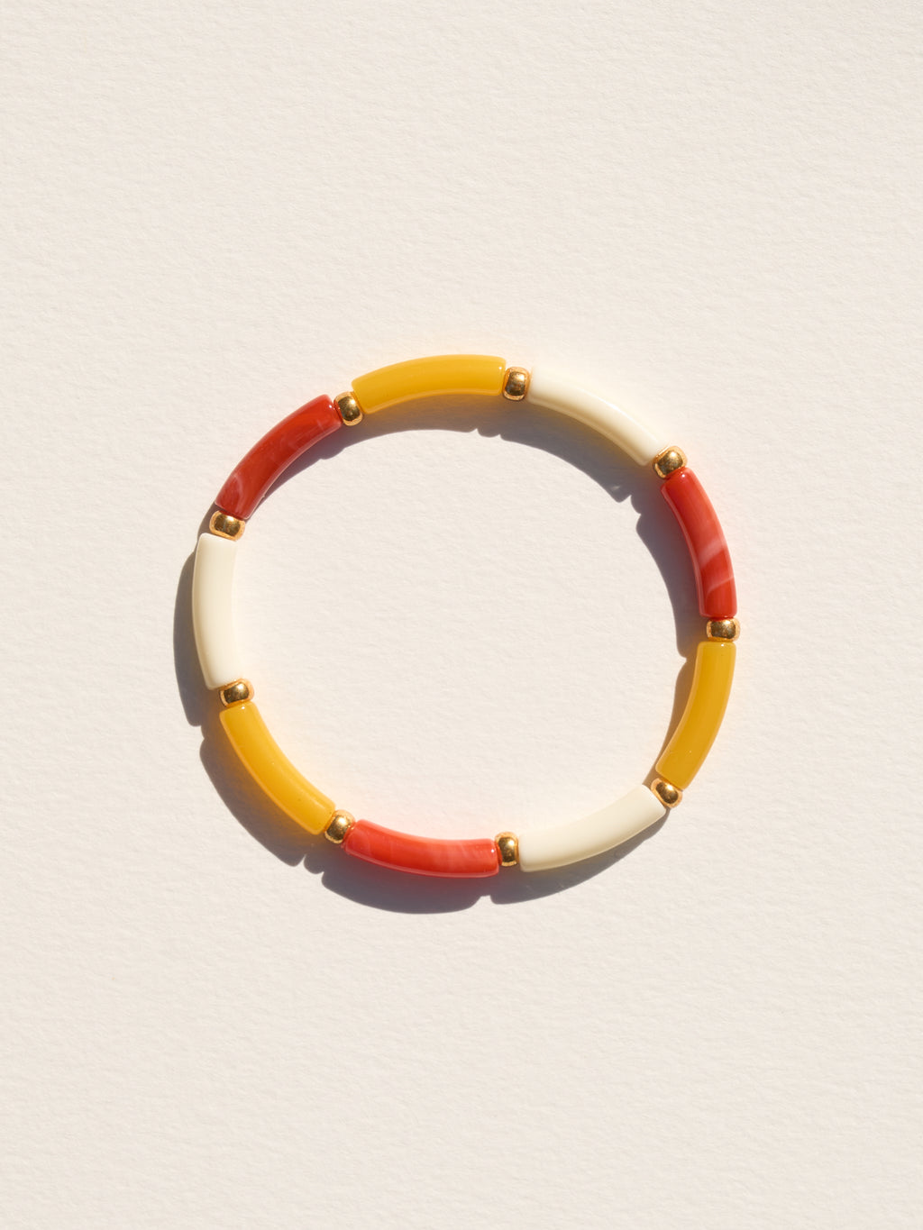 Bracelet AELLO - Orange, Jaune & Ecru