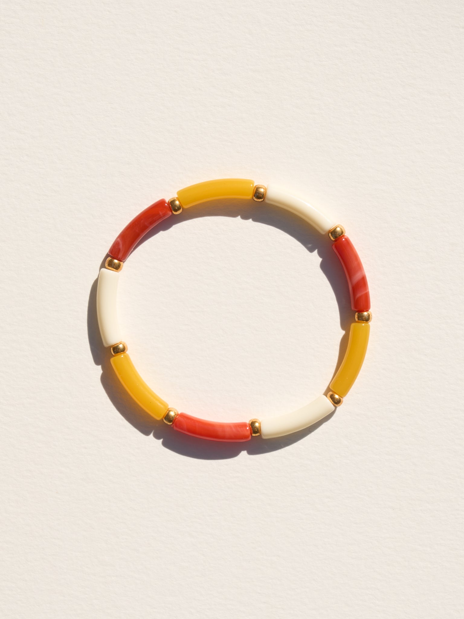 Bracelet AELLO - Orange, Jaune & Ecru
