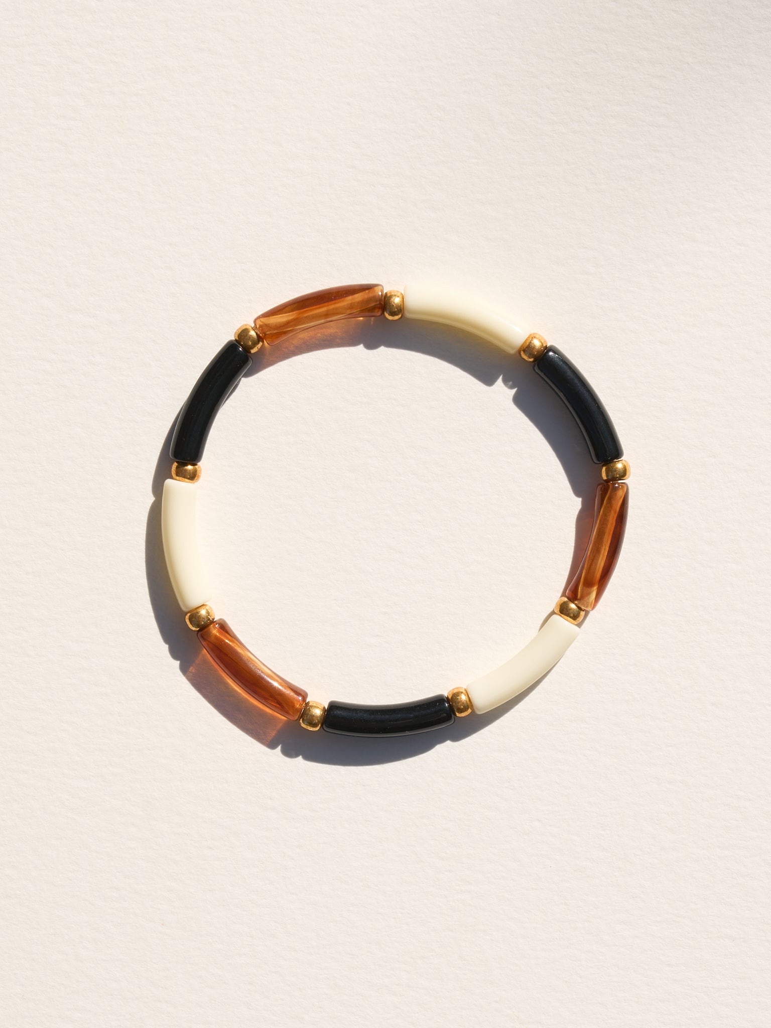 Bracelet AELLO - Noir, Ambre & Ecru