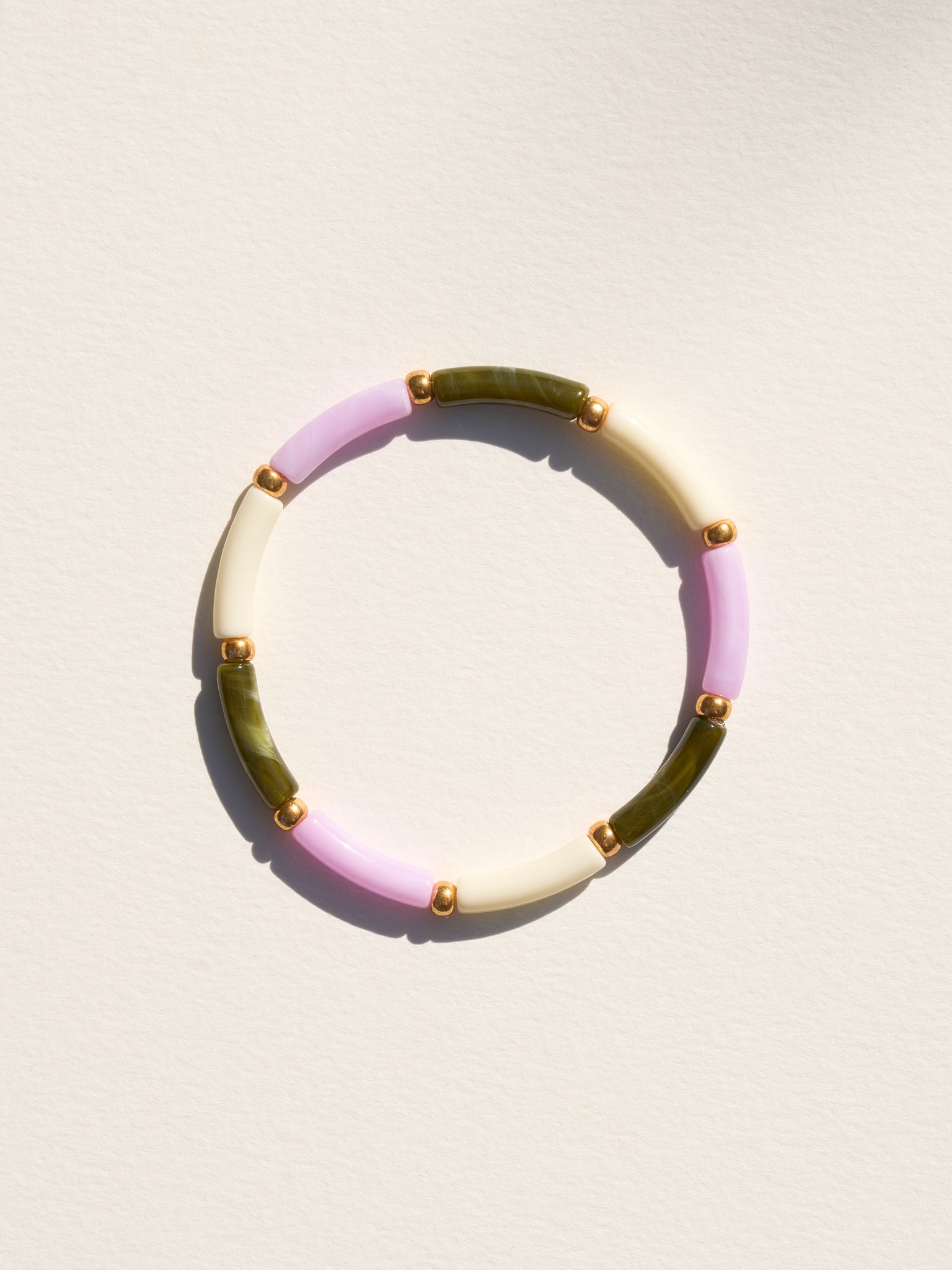 Bracelet AELLO - Lila, Olive & Ecru