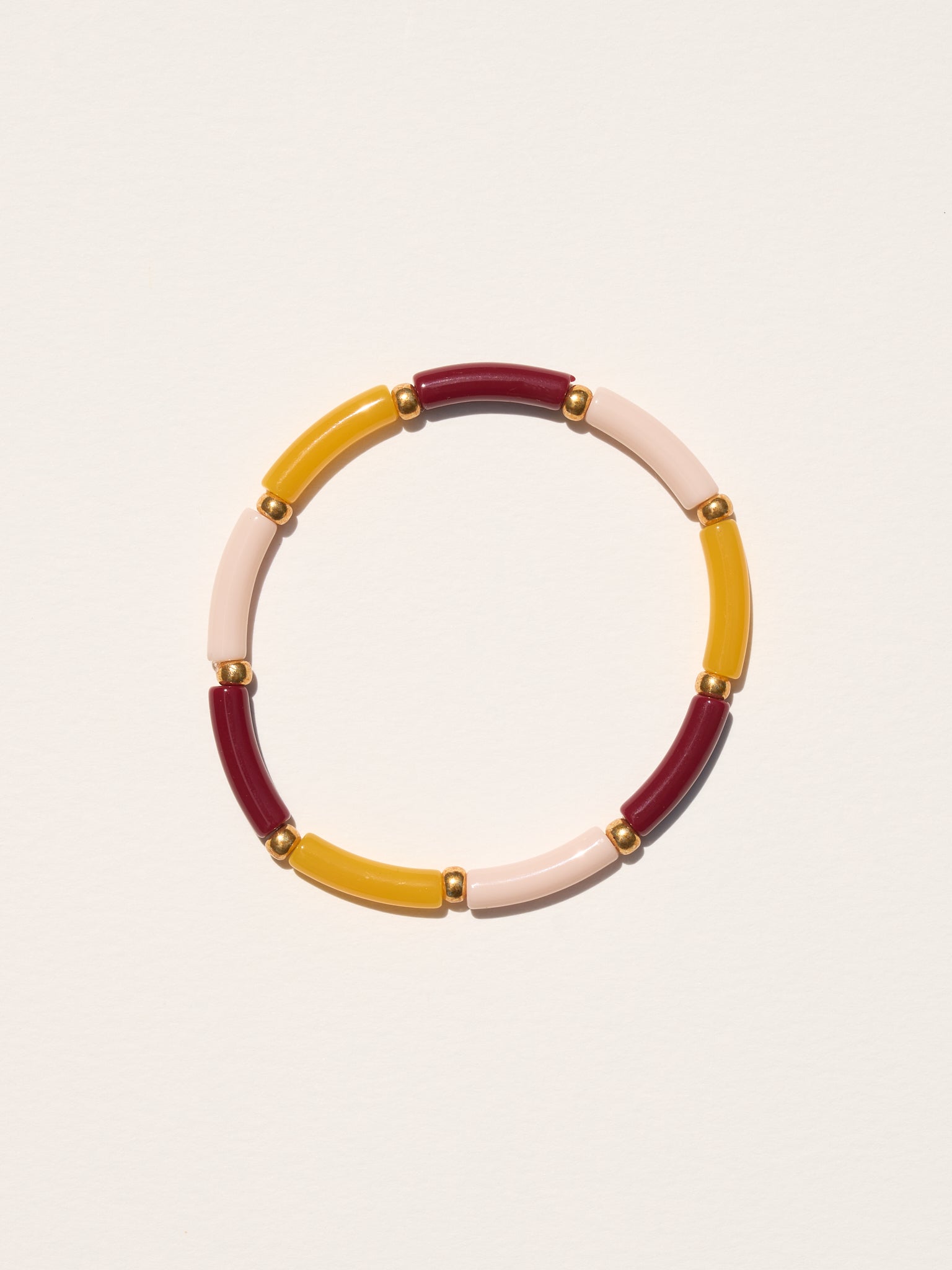 Bracelet AELLO - Jaune, Bordeaux & Blush