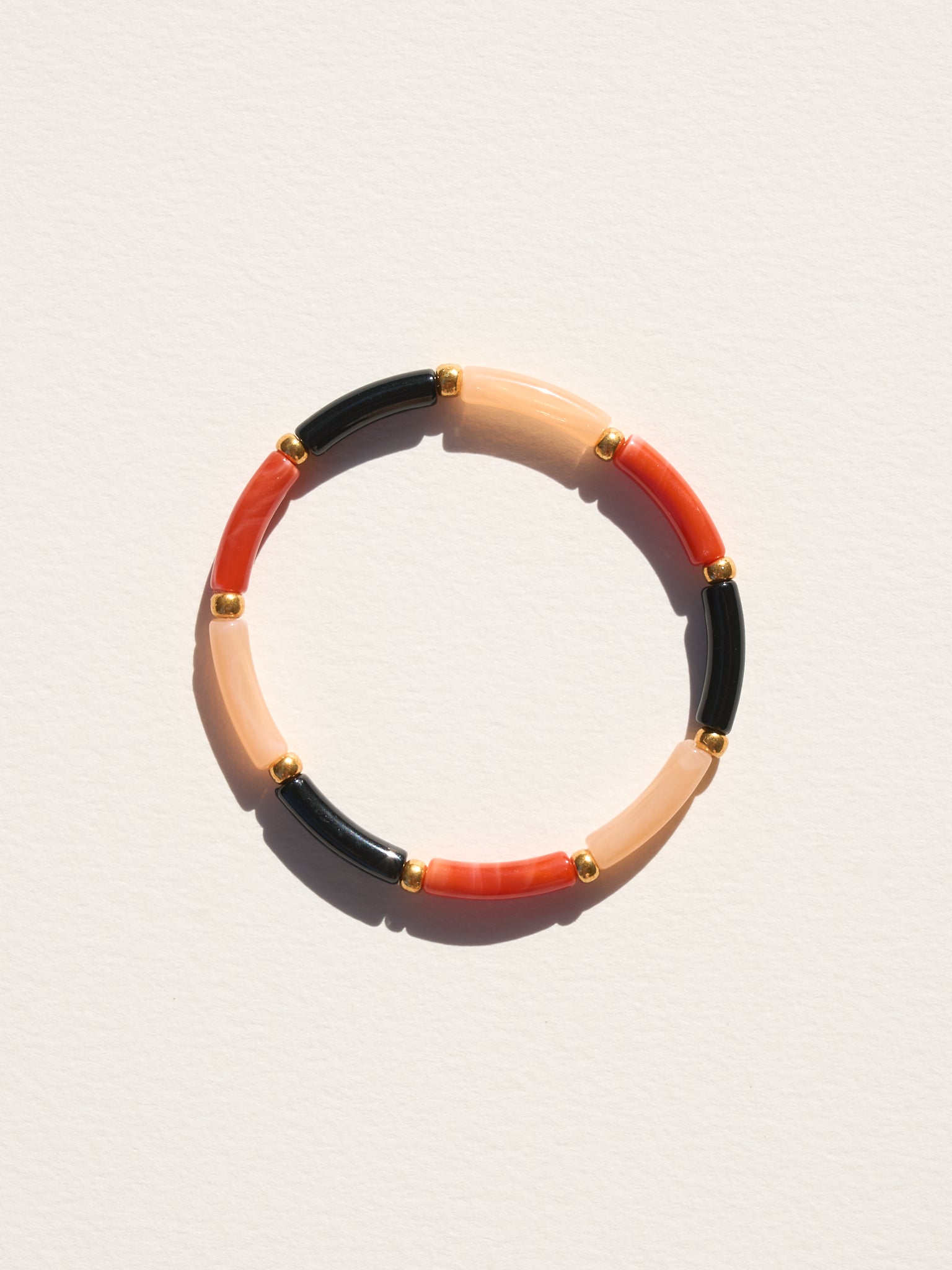 Bracelet AELLO - Noir, Orange & Saumon