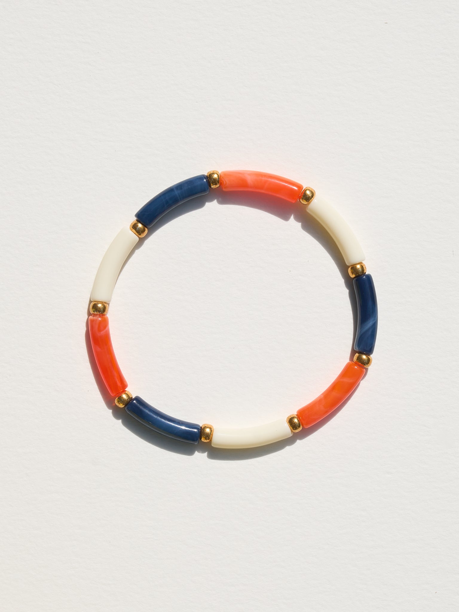 Bracelet AELLO - Marine, Orange & Ecru