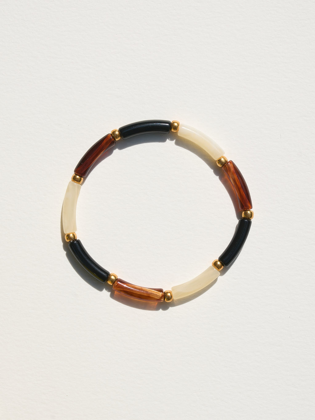 Bracelet Aello – Noir, ivoire & ambre