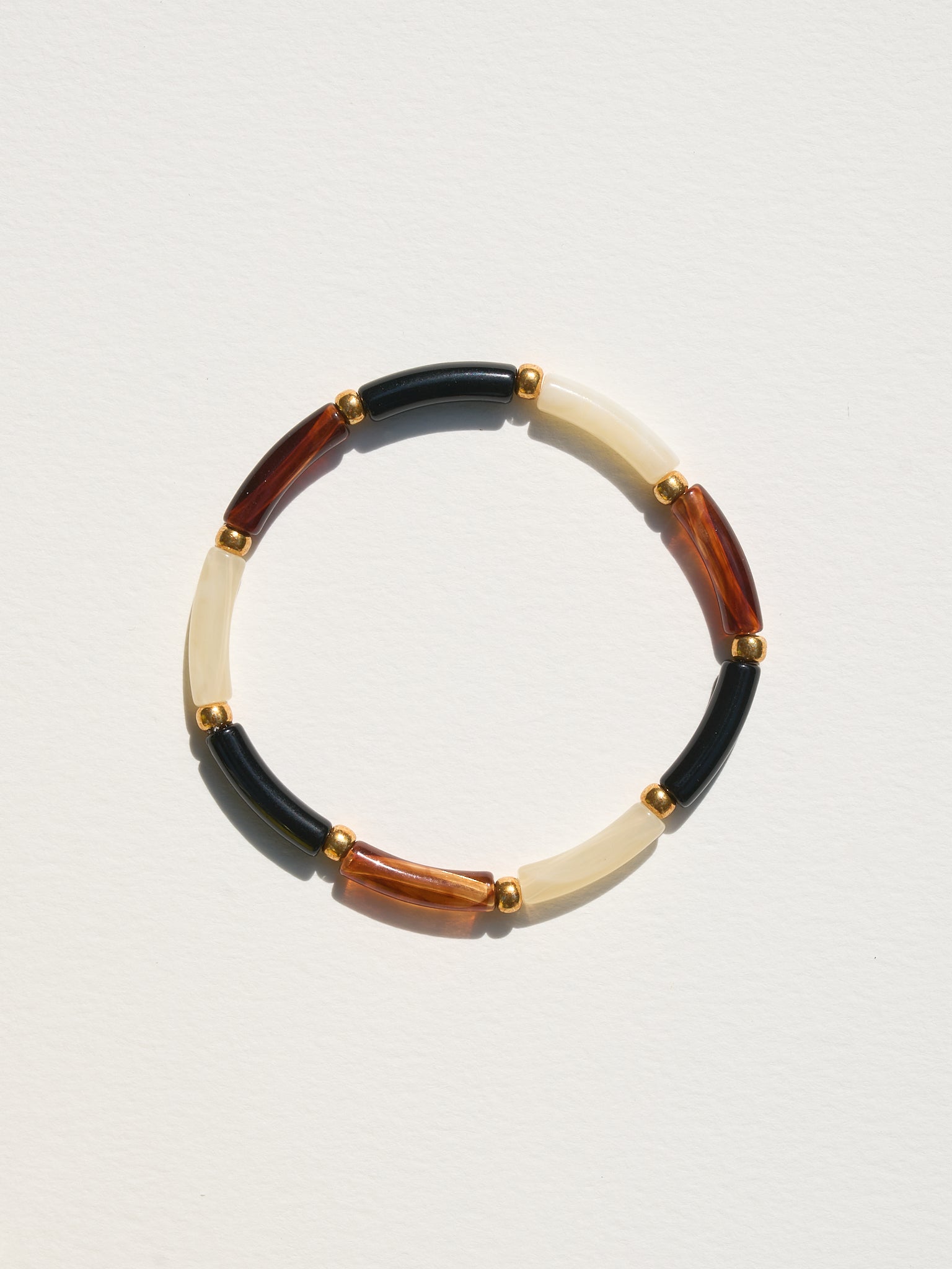 Bracelet Aello – Noir, ivoire & ambre