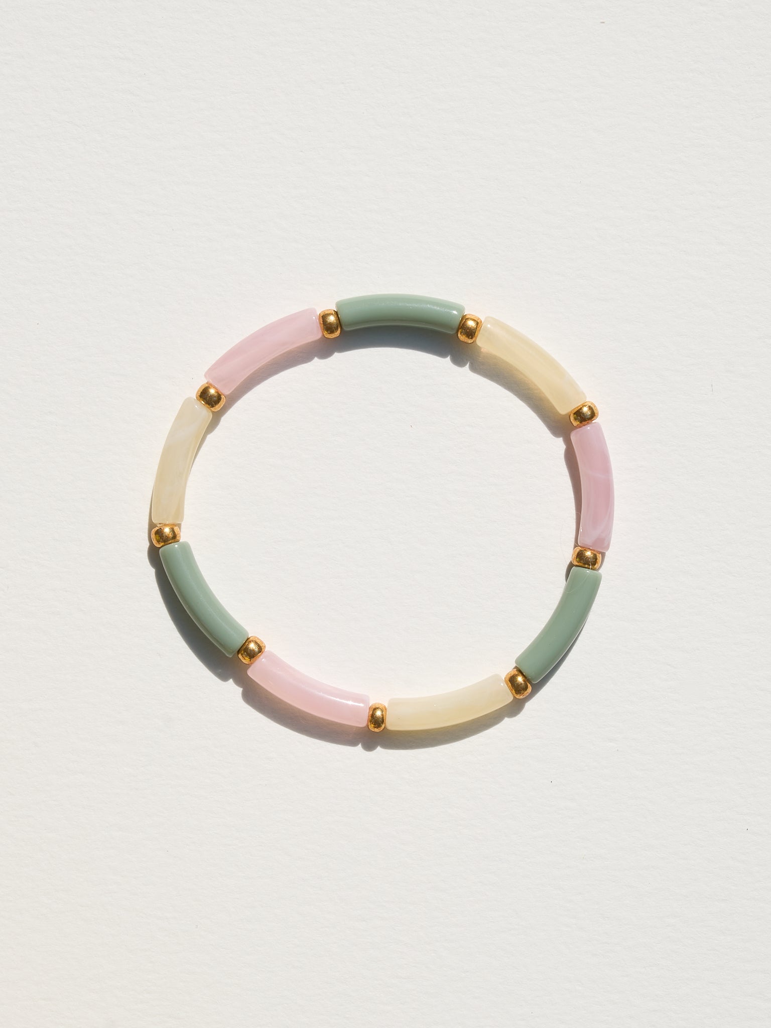 Bracelet Aello – Pastel ivoire, rose & amande