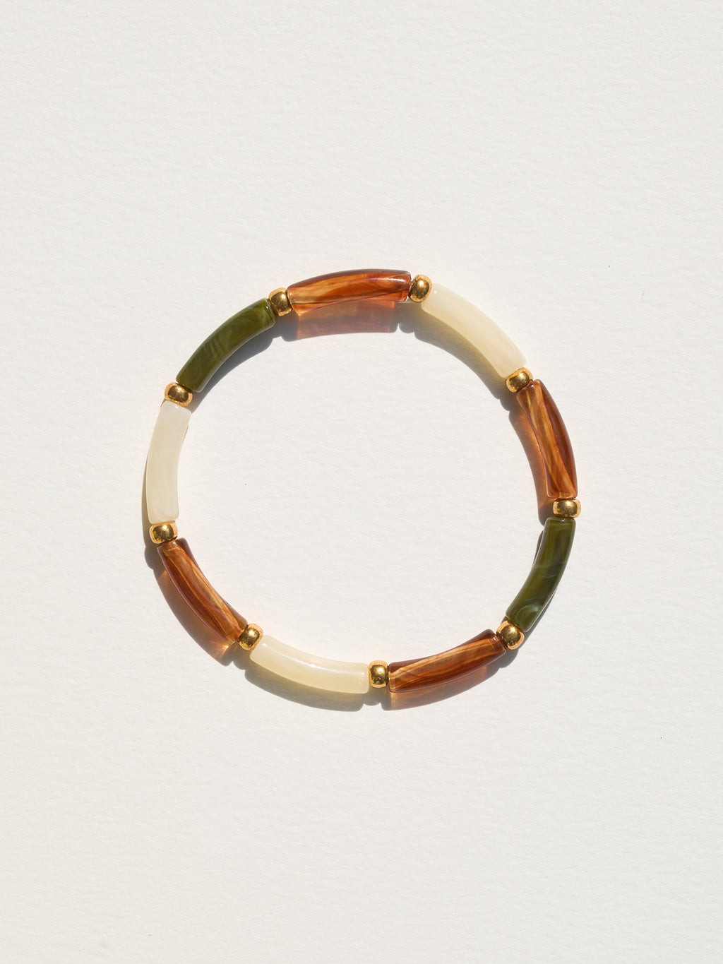 Bracelet Aello – Ivoire, ambre & olive