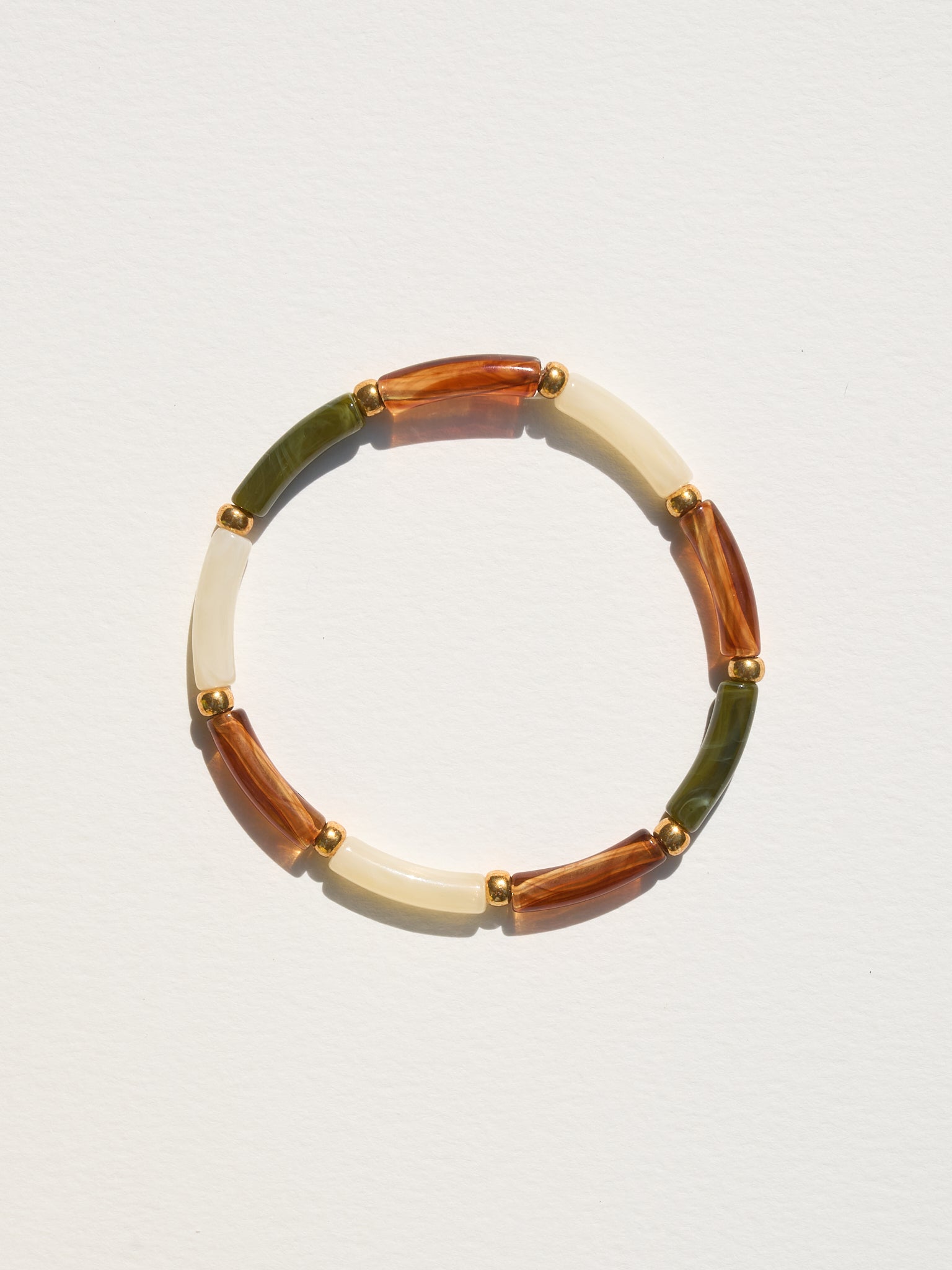 Bracelet Aello – Ivoire, ambre & olive